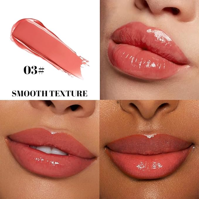 Rose Plumper Moisturizing Butter Lipstick for Women, Natural Tinted Lip Balm Shine Nourishing Hydrating Lip Gloss Stain for Dry Lips, Lightweight Lip Liner Care Makeup,Vegan 1Pc Rose Bean Paste