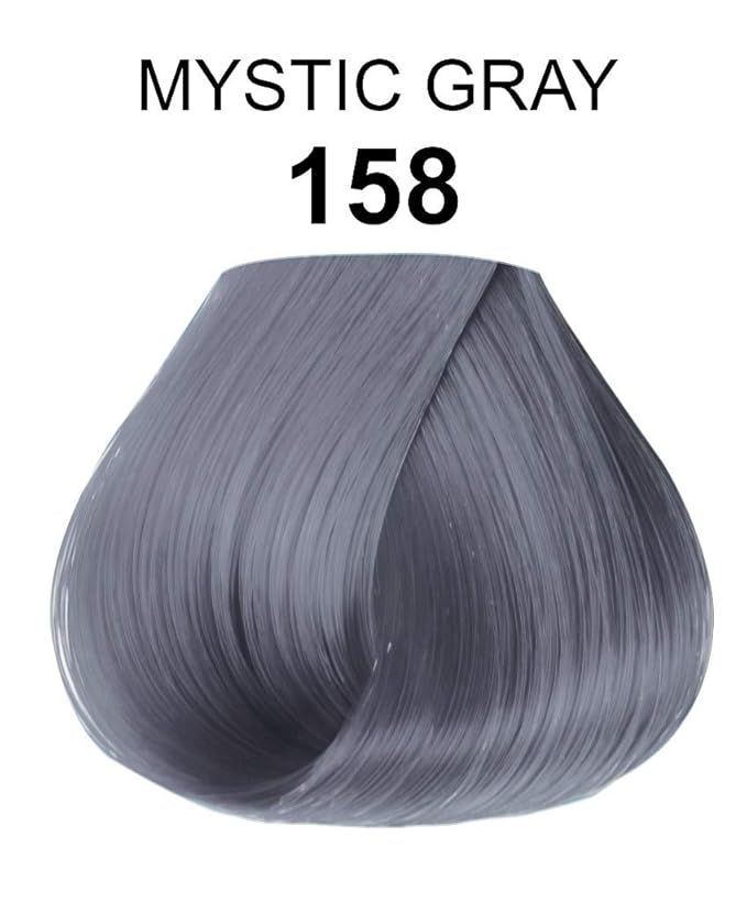 Adore Semi Permanent Hair Color (158 Mystic Grey) (2 Pack) | Vegan & Cruelty-Free Grey Hair Dye | No Ammonia, No Peroxide, No Alcohol | 4 Fl Oz