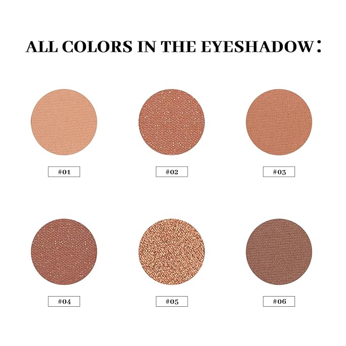 6 Colors Eyeshadow Palette (Late Autumn Mocha)