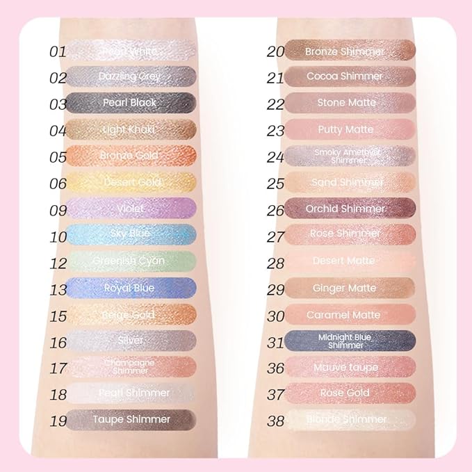 2in1 Shimmer Cream Eye Shadow Stick - Violet, Eyeliner Pencil Eyeshadow Palette Makeup, Waterproof Long Lasting Brightener, Crease Proof & Smudge Resistant, Cream Eyeshadow with Built-in Smudger