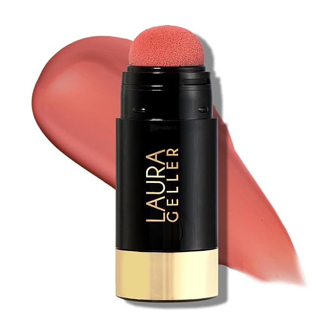 LAURA GELLER NEW YORK Serum Blush Tint, Lightweight Liquid Blush for Cheeks, Weightless Watercolor Sheer Finish, Poppy Peach