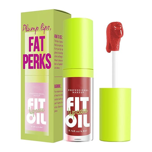 8 Colors Big Brush Head Lip Oil, Smooth Glossy Lip Glow Oil, Ultra-Hydrating & Nourishing, Long Lasting Fresh Transparent Tinted Plumping Lip Oil, Non-Sticky Formula (#07)