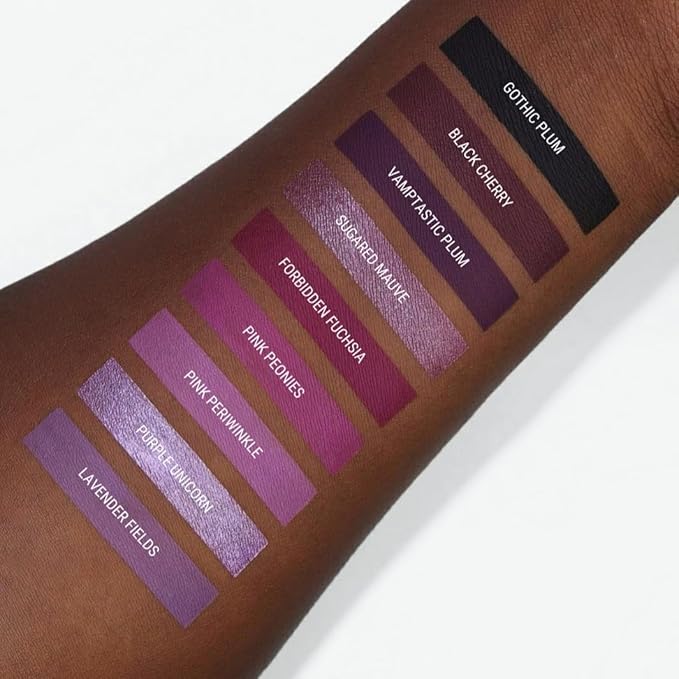 Aromi Matte Liquid Lipstick | Violet Plum Lip Color for Women, Velvety Finish, Long-lasting, Vibrant Purple Shade, Vegan (Vamptastic Plum)