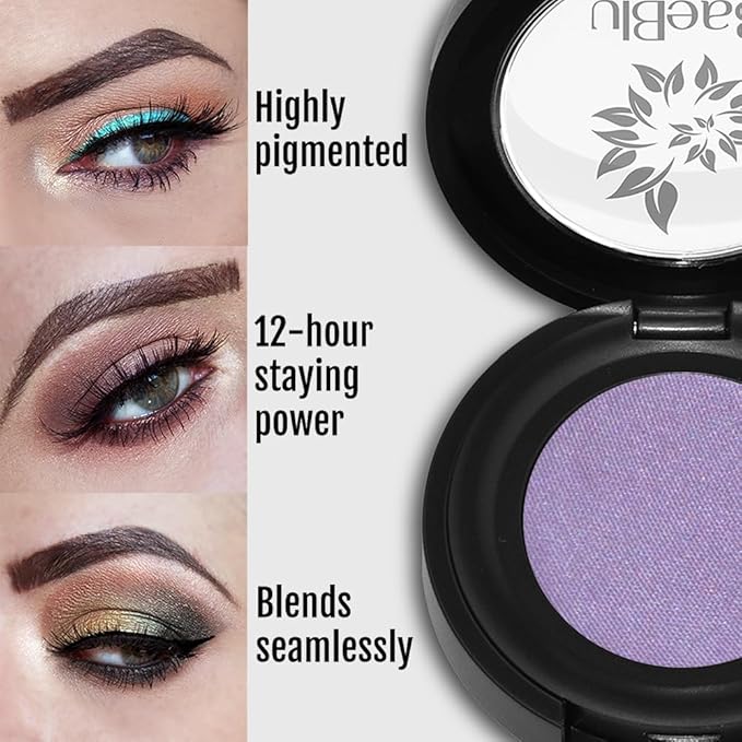 BaeBlu Hypoallergenic Eyeshadow Organic 100% Natural Finely Pressed Velvety Smooth Powder, Made in USA, Atmosphere
