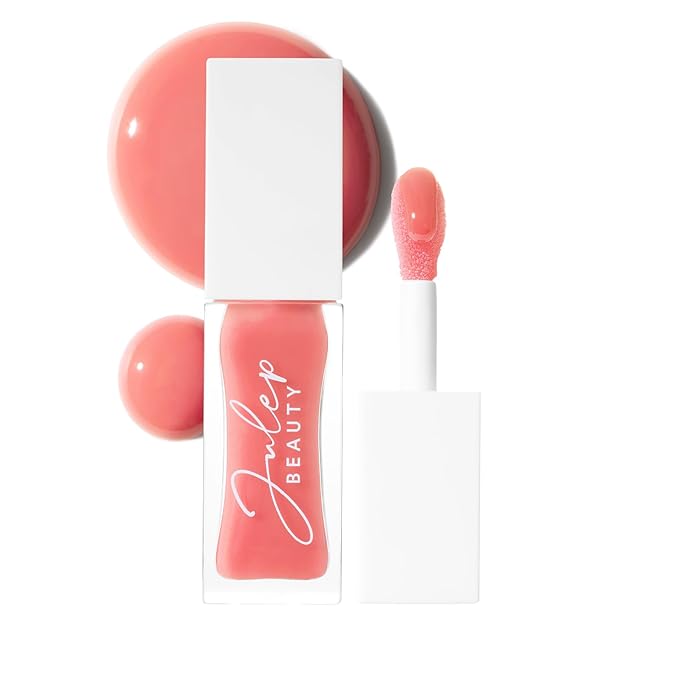Julep So Plush Glossy Lip Oil – Hydrating Lip Tint with Apricot, Avocado & Jojoba Oils – Non-Sticky Shine, Moisturizing Lip Gloss for Soft, Nourished Lips – Vegan & Cruelty-Free (03 Fresh Peach)