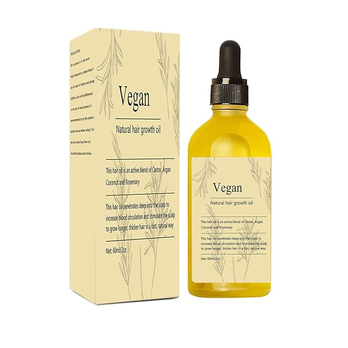 Vegan Natural Hair Growth Oil, 1Pcs hair growth oil Rosemary Oil for Hair Growth Organic for dry damaged hair and growth