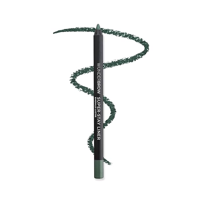 Wunderbrow Super Stay Eyeliner Pencil, Waterproof and Smudge-Proof, Shade: Emerald Lustre