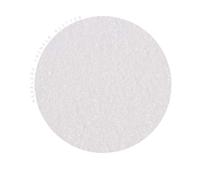 MARBLERS Twinkle Face & Body Glitter [Glass White] 0.18oz (5g) | Fine | Non-Toxic | Vegan | Cruelty-Free | Festival, Rave & Party Makeup | Eye, Hair, Nail Polish, Eyeshadow | Nail Art | Gel Nail