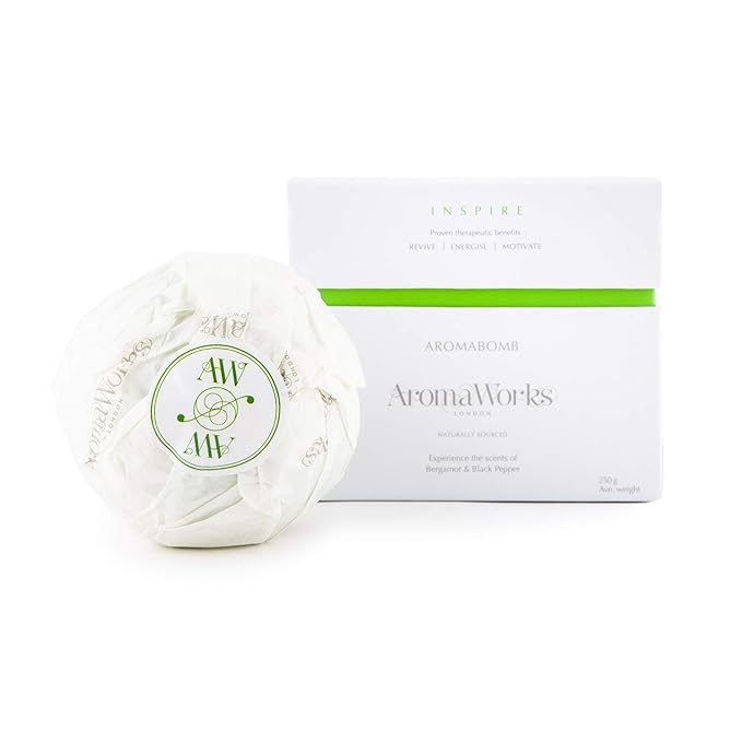 Inspire AromaBomb Single by Aromaworks for Unisex - 8.81 oz Bath Bomb
