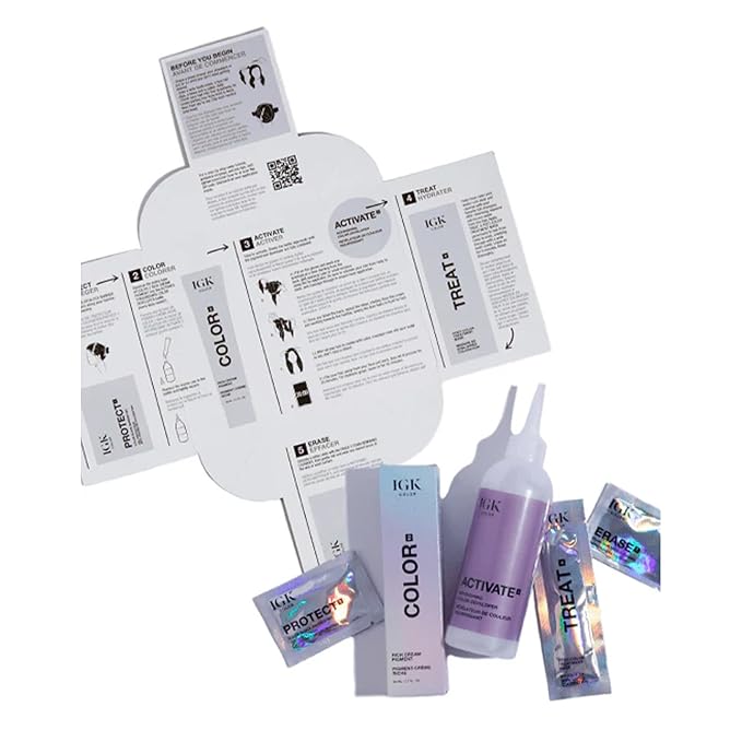 IGK Permanent Hair Dye Color Kit | 2N 00:00 - Black | 100% Gray Color Coverage | Ammonia Free