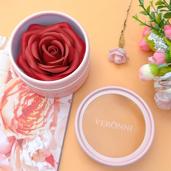 3D Matte Blusher, Rose Makeup Flower Petal Blush for Cheeks, Natural Glowing Redness Long Lasting Buildable Color, Contouring and Brightening, Makeup Powder blush as Festival Gifts(#01)