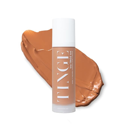 Tinge Body Makeup, Water & Transfer Resistant, Medium Coverage Cream, Lasts Up to 48 Hours, For All Skin Types, Fragrance Free, Vegan, American Made, 3.38 Fl Oz. - Tan Cool