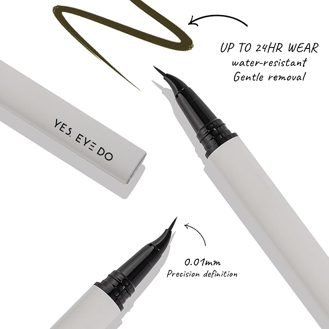 Eagle-Claw Angled Liquid Eyeliner – 30° Ultra-Fine Brush Tip, Waterproof, 24-Hour Long-Lasting Wear – Cruelty-Free & Vegan – Taupe (Mocha Muse)