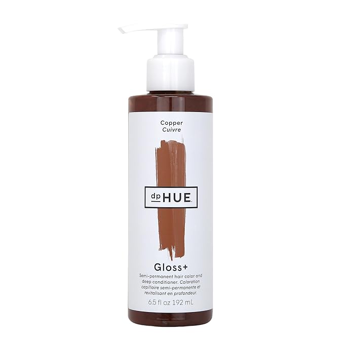dpHUE Gloss+, Copper - 6.5 oz (8-12 Applications) - Semi-Permanent Hair Color & Conditioner - Lasts Up to Eight Washes - Paraben, SLS & SLES Sulfate Free - Vegan, Leaping Bunny Certified