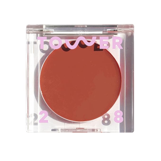 Tower 28 BeachPlease Cream Blush + Tinted Lip Balm - Multi-Use Lip Tint + Dewy Blush for Cheeks With Aloe Vera + Green Tea - Vegan, Non-Comedogenic Makeup for Sensitive Skin - Power Hour (0.16 oz)