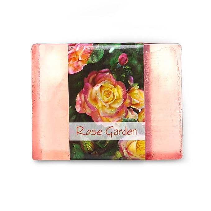 Glycerin Bar Soap Rose Garden Scent - Natural, Vegan-Friendly, Hypoallergenic - Moisturizing and Hydrating with 100% Vegetable Glycerin - Sulfate-Free, Paraben-Free, Chemical-Free - 4.5 oz