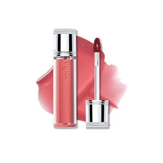 Espoir Couture Lip Tint Glaze #17 Ginger Peach | Volumizing Lip Stain with Juicy Texture, Long-Lasting & Vibrant Colors, Moisturizing & Hydrating, Glossy Formula, Vegan, Korean Makeup, 0.14 oz