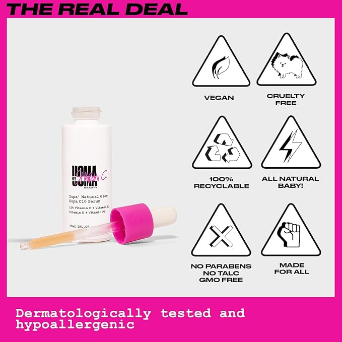 UOMA Beauty Vitamin C Serum for Face with Hyaluronic Acid + Niacinamide + Vitamin E, 30ml