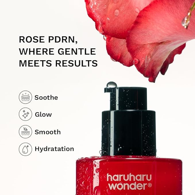 haruharu wonder Rose PDRN Soothing Serum with Azelaic Acid, Redness Relief, Barrier Repair, Bulgarian Rose, Lightweight Formula for Sensitive Skin, Fragrance Free, Korean Skincare, Vegan, 1.01 fl.oz