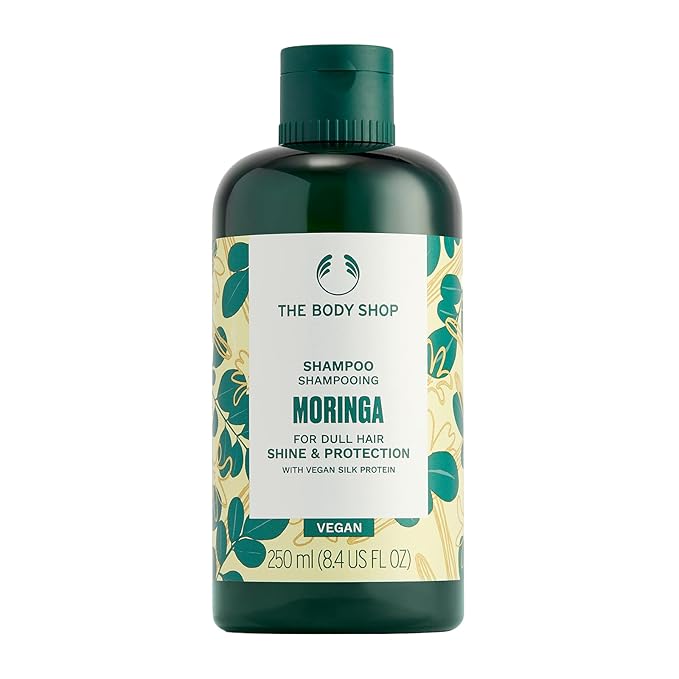 The Body Shop Moringa Shine & Protection Shampoo – For Dull Hair – Vegan – 8.4 oz
