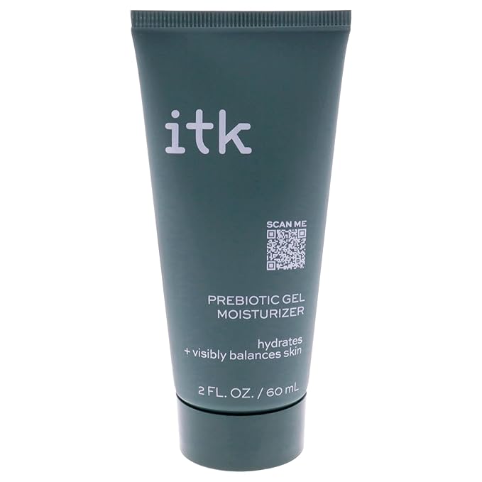 ITK Skincare Prebiotic Gel Face Moisturizer For Oily, Acne Prone Skin - Niacinamide + Squalane + Cucumber Extract - Hydrate + Energize Skin - Dark Spot Corrector For Face - Vegan + Cruelty Free