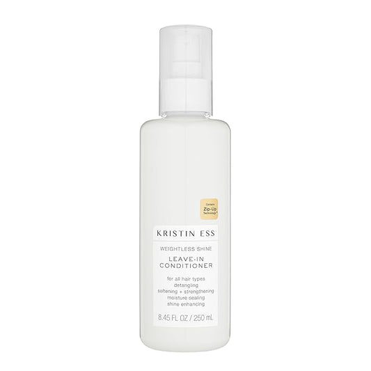 Kristin Ess Hair Hydrating Salon Leave In Conditioner Spray for Strength + Shine - Lightweight Anti Frizz Detangler for Women - Sulfate Free + Color Safe - Castor Oil Moisture Bond Repair Spray