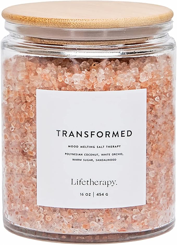 Lifetherapy Himalayan & Dead Sea Salt Soak – Transformed | Clean, Skin-Loving Formula | Vegan & Gluten Free Hydrating | Nourishing Vitamins | Bath Salts | Free of Parabens, Sulfates & Phthalates 16oz