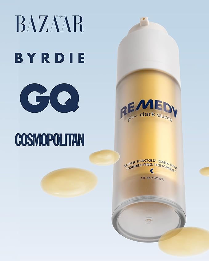 Remedy for Dark Spots | Advanced Night Treatment with Retinol & Kojic Acid | For Discoloration and Uneven Tones | With Glutathione, Niacinamide, Mandelic Acid | By Dermatologist Dr. Shah, 1 fl. oz