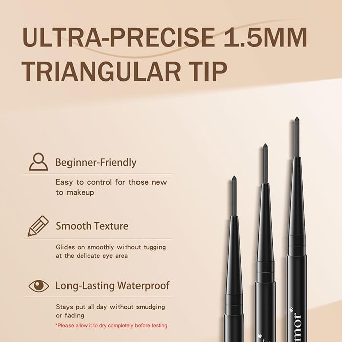 New 12 Pcs Black Eyeliner Pencil Gel Eyeliner Pen with Retractable and Waterproof Eye Liner for Bold and Defined Eye Liner（Black）