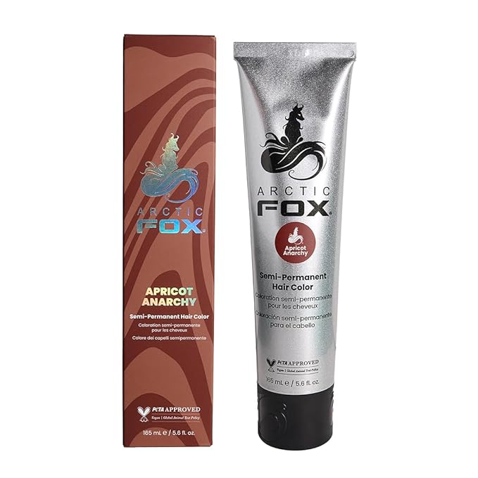 Arctic Fox Semi-Permanent Hair Dye, Vegan & Cruelty-Free, Apricot Anarchy, Ammonia-Free, Conditioning Formula, For All Hair Types, DIY Color, 5.6 fl oz