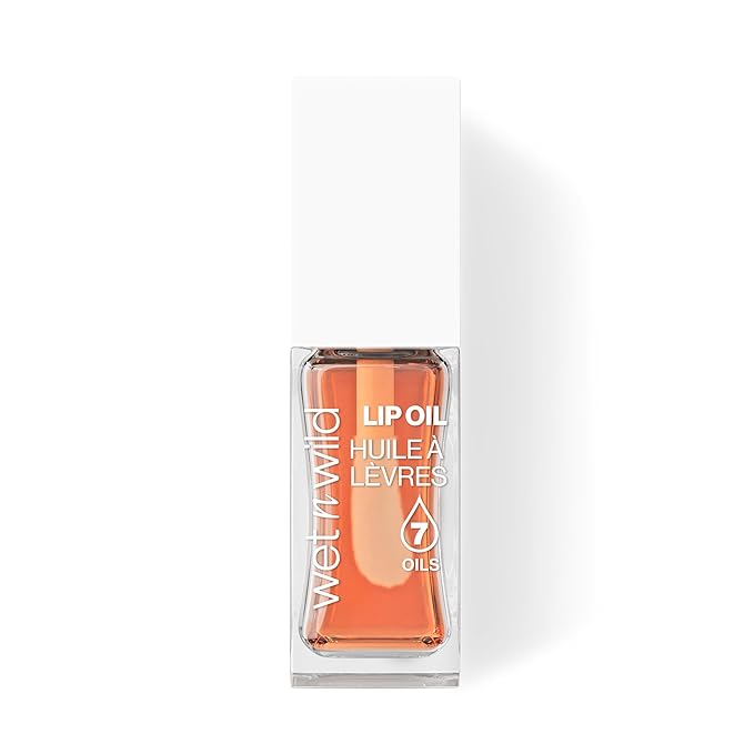 wet n wild Lip Oil - Lightweight, Non-Sticky, Hydrating & Nourishing Formula with 7 Conditioning Oils, Vegan & Cruelty-Free - Orange Blossom