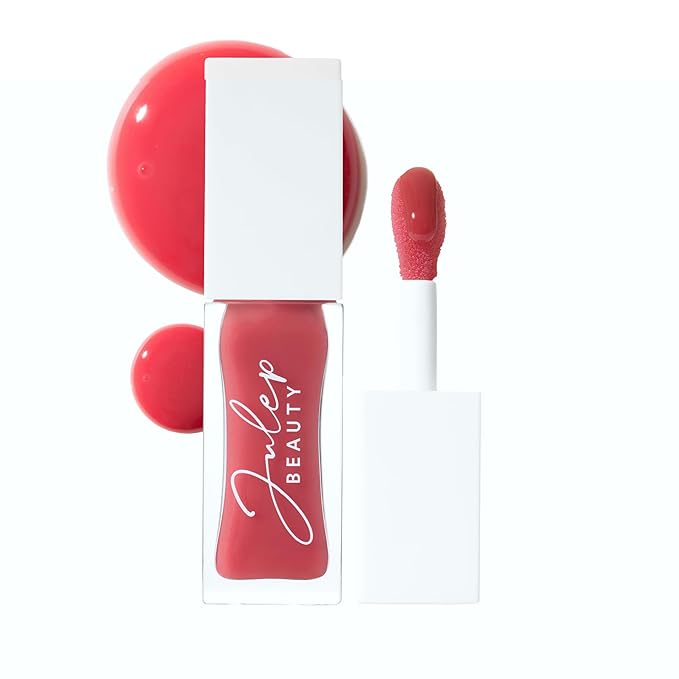Julep So Plush Glossy Lip Oil – Hydrating Lip Tint with Apricot, Avocado & Jojoba Oils – Non-Sticky Shine, Moisturizing Lip Gloss for Soft, Nourished Lips – Vegan & Cruelty-Free (06 Rosy Glow)