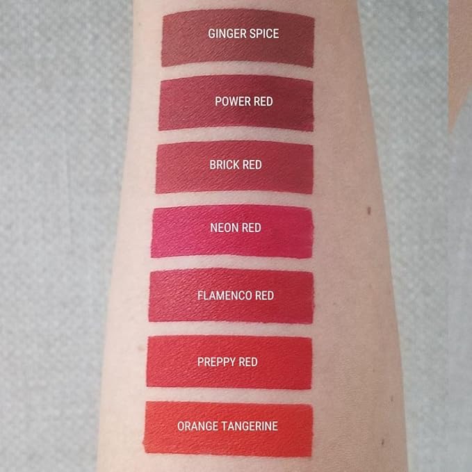 Aromi True Red Matte Liquid Lipstick | Bold Red Lip Color with Blue Undertones, Smudge Proof, Long Lasting, Vegan and Cruelty-free (Flamenco Red) | Made in USA, Small Batch, Highly Pigmented, Waterproof, Handmade