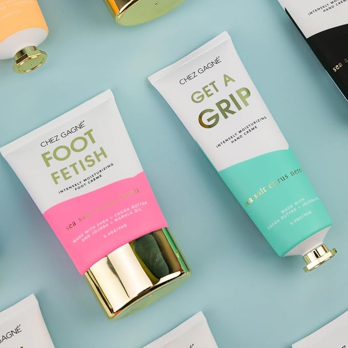 Vegan Hand Cream for Dry Hands - Get A Grip - Sea Salt Citrus and Neroli 3.4oz Non-Greasy Moisturizing Hand Lotion - Made in California - Paraben, Sulfate & Phthalate Free - Luxury Clean Beauty Gift