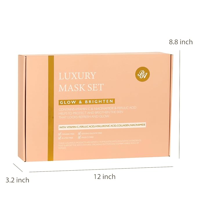 55 Pcs Valentines Day Gifts for Women, Orange Gel Overnight Mask, Skin Care Kit, Self-Care Spa Set, Bath & Body Care Basket Gift Set, Face Sheet Mask, Face Serum, Christmas, Mother Day