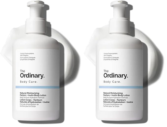The Ordinary Natural Moisturizing Factors + Inulin Body Lotion,Lightweight Hydration for All-Day Moisture & Skin Barrier Support,Accepted by the National Eczema Association,8.1 Fl Oz,(Pack of 2)