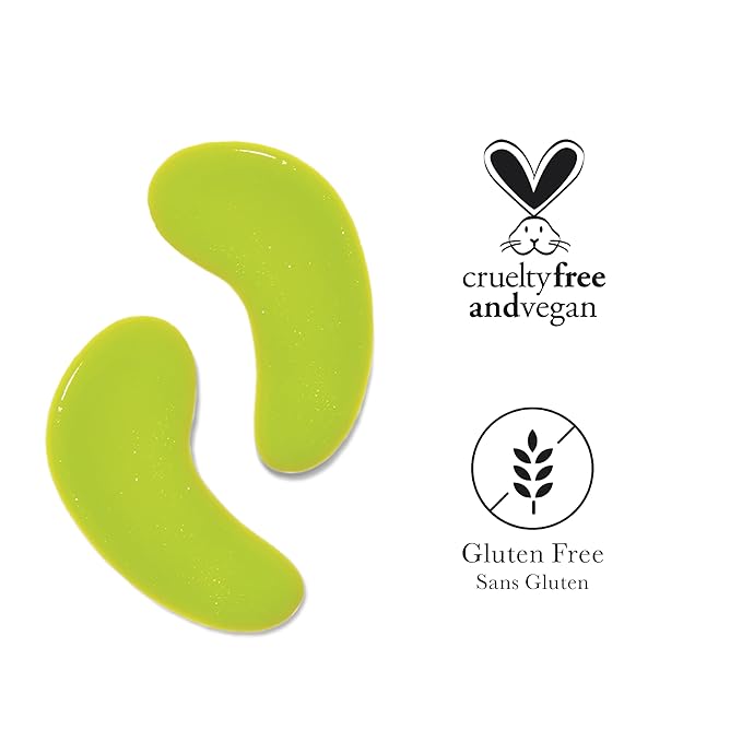100% PURE Bright Eyes Masks Under Eye Skincare Wrinkle Smoothing Replenishment Diminish Dark Circles, Puffiness - Hydrating & Moisturizing Patches For Tired Eyes & Morning Bags - Vegan - 5 Pack