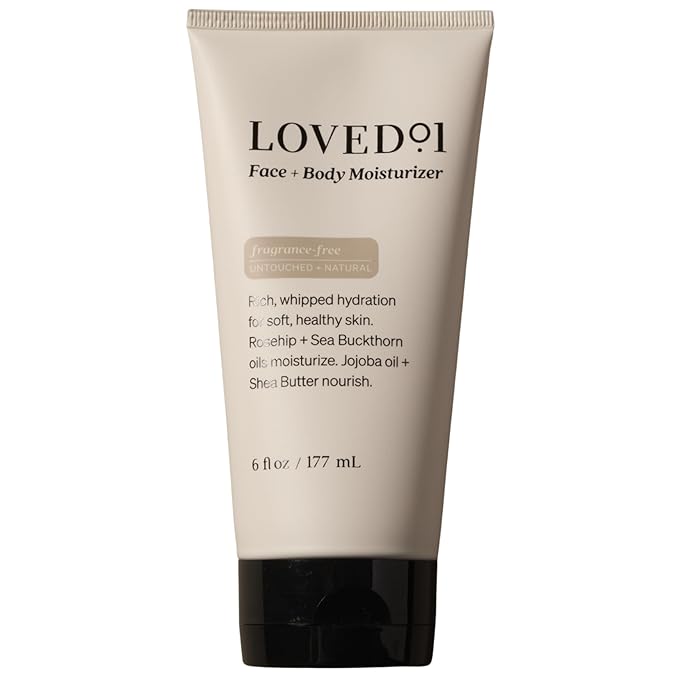 Loved01 Daily Face & Body Moisturizer, John Legend Skincare, Fragrance-Free & Non-Greasy Shea Butter Cream, Deep Hydrating Formula for Dry & Sensitive Skin, Vegan & Cruelty-Free, 6 oz