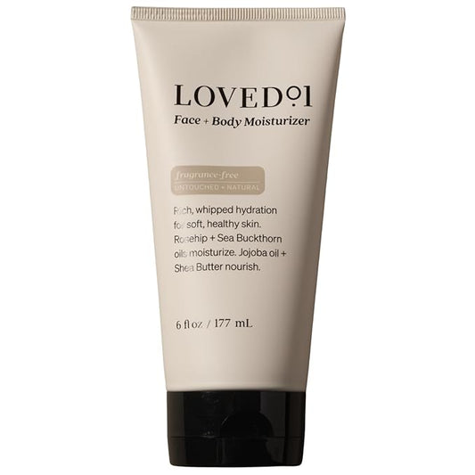 Loved01 Daily Face & Body Moisturizer, John Legend Skincare, Fragrance-Free & Non-Greasy Shea Butter Cream, Deep Hydrating Formula for Dry & Sensitive Skin, Vegan & Cruelty-Free, 6 oz