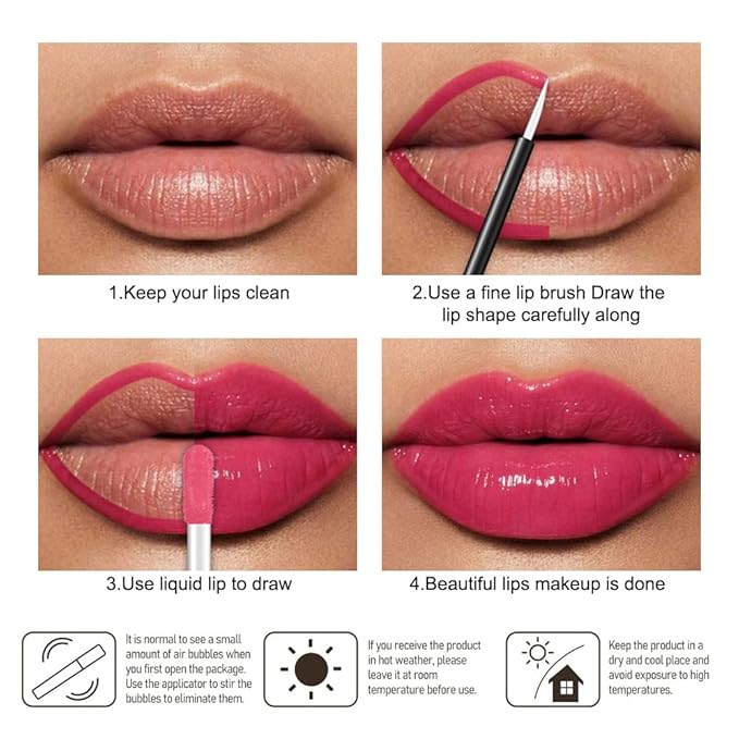Kaely Longwear No-Budge Lipstick for Women, Highly Pigmented Liquid Lip Color Makeup, Non-Transfer Lip Gloss Stain Waterproof Smudge Proof 24 Hour, Instant Shine, Vegan & Cruelty-Free, 16 STRIKING