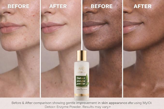 Enzyme Exfoliating Cleanser - Powder-to-Foam Exfoliating Face Wash - Fragrance-Free Face Scrub for Women & Men with Vitamin C, Papain Enzymes, Coenzyme Q10 - For All Skin Types - 2.1 oz