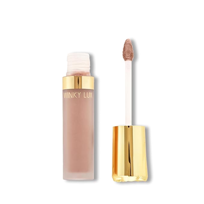 Winky Lux Rose Petal Liquid Eyeshadow, Longwear, Buildable, High-Pigment, Blendable, Crease-Proof, with Hydrating Vitamin E & Mango Seed Butter, Clean Beauty, Cruelty-Free, Vegan, Chamomile Matte