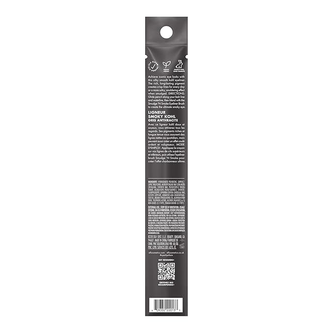 e.l.f. Smoky Kohl Eyeliner, Eye Pencil For Creating Long-Lasting, Bold, High-Pigmented Makeup Looks, Vegan & Cruelty-Free, Smoke Signal