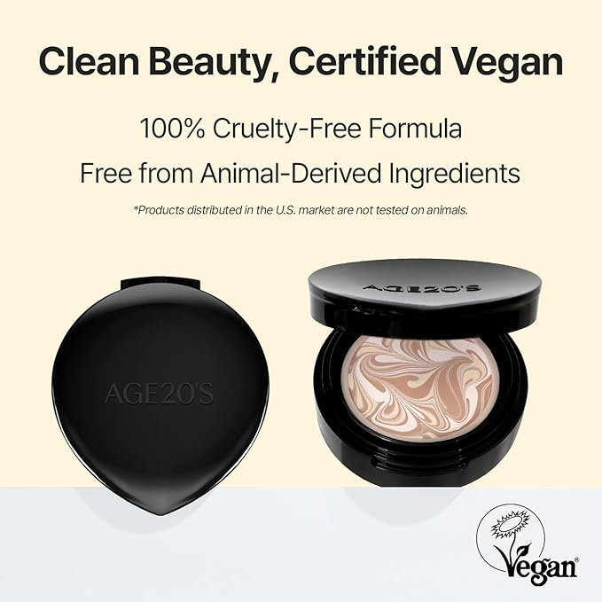 [MINI SIZE] AGE20'S Signature Essence Pact | 27W | Vegan Korean Cushion Foundation | Pack of 1 | Cream Foundation, Dewy & Glow Finish, Natural Coverage, SPF 50+ | 0.14 oz
