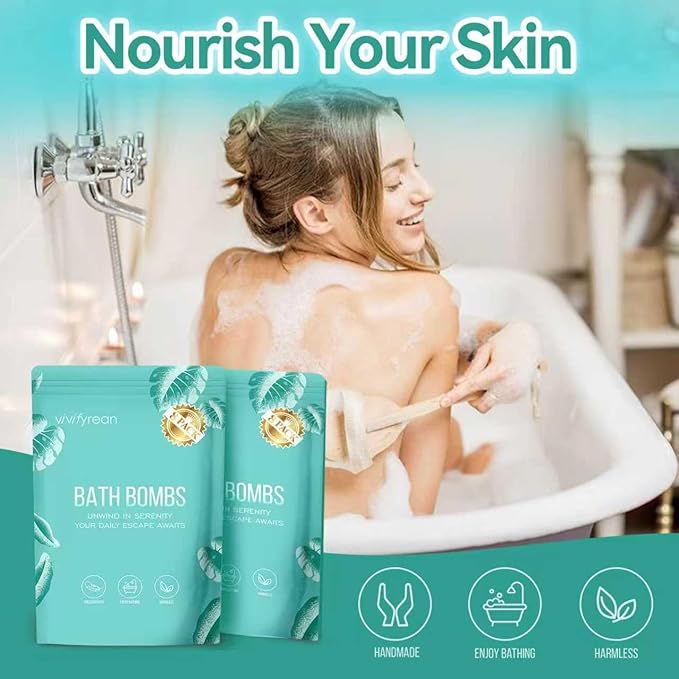Bath Bombs for Women Gift Set, 8 Organic Bath Bombs Easter, Birthday Gifts for Women, Girls, Adults, Relaxation Home SPA Bubble Bath, Self Care for Wife, Mother, Girlfriend, Easter Basket Stuffers