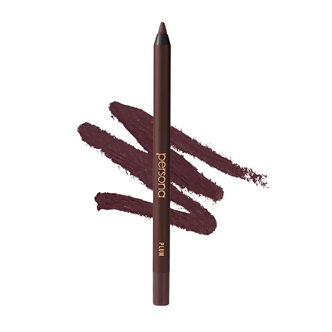 PERSONA 24HR Plum Waterproof Eyeliner Pencil | Creamy Smudgeable for Lash Line & Waterline | All-Day Wear | Vegan, Cruelty-Free | Sharpenable | Made in USA