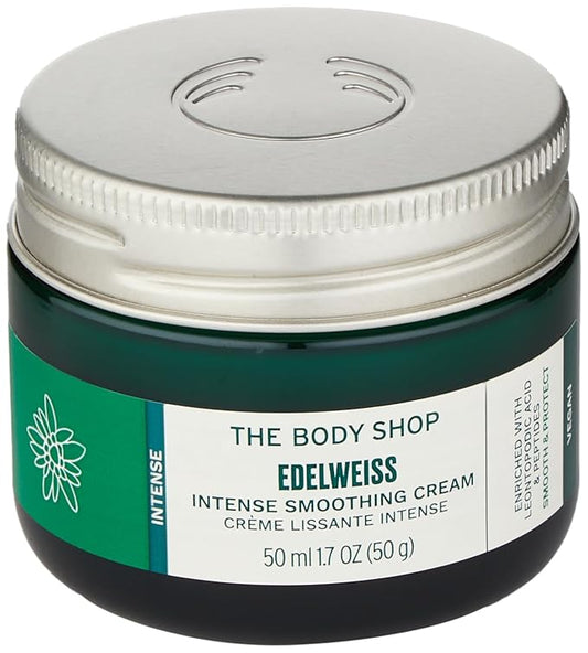 The Body Shop Edelweiss Intense Smoothing Cream – Nourishing Day Cream – Moisturizes and Hydrates Skin – Vegan – 50ml