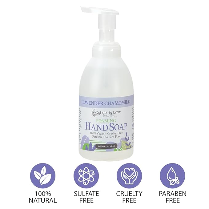 Ginger Lily Farms Botanicals All-Purpose Foaming Hand Soap Refill, 100% Vegan & Cruelty-Free, Lavender Chamomile Scent, 20 Fl Oz (Pack of 1)
