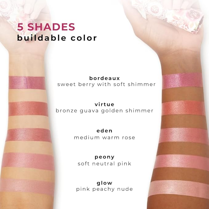 Honeybee Gardens Color Within Reach MultiStick, Virtue, Bronze Guava Golden Shimmer, Multipurpose Makeup, Natural Glow, Easy Application, Vegan, Cruelty-Free, Net Wt. 0.2 oz