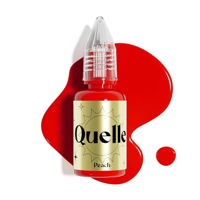 QUELLE Permanent Makeup Ink Lips Pigment Water Based 0.5oz/15ml Vegan Lip Ink Microblading Pigment for Lip Blush Permanent Makeup Lip Color (Peach)